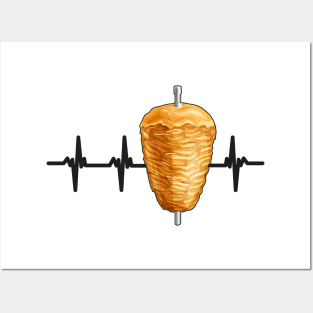 Kebab Heartbeat Pulse Turkish Food Posters and Art